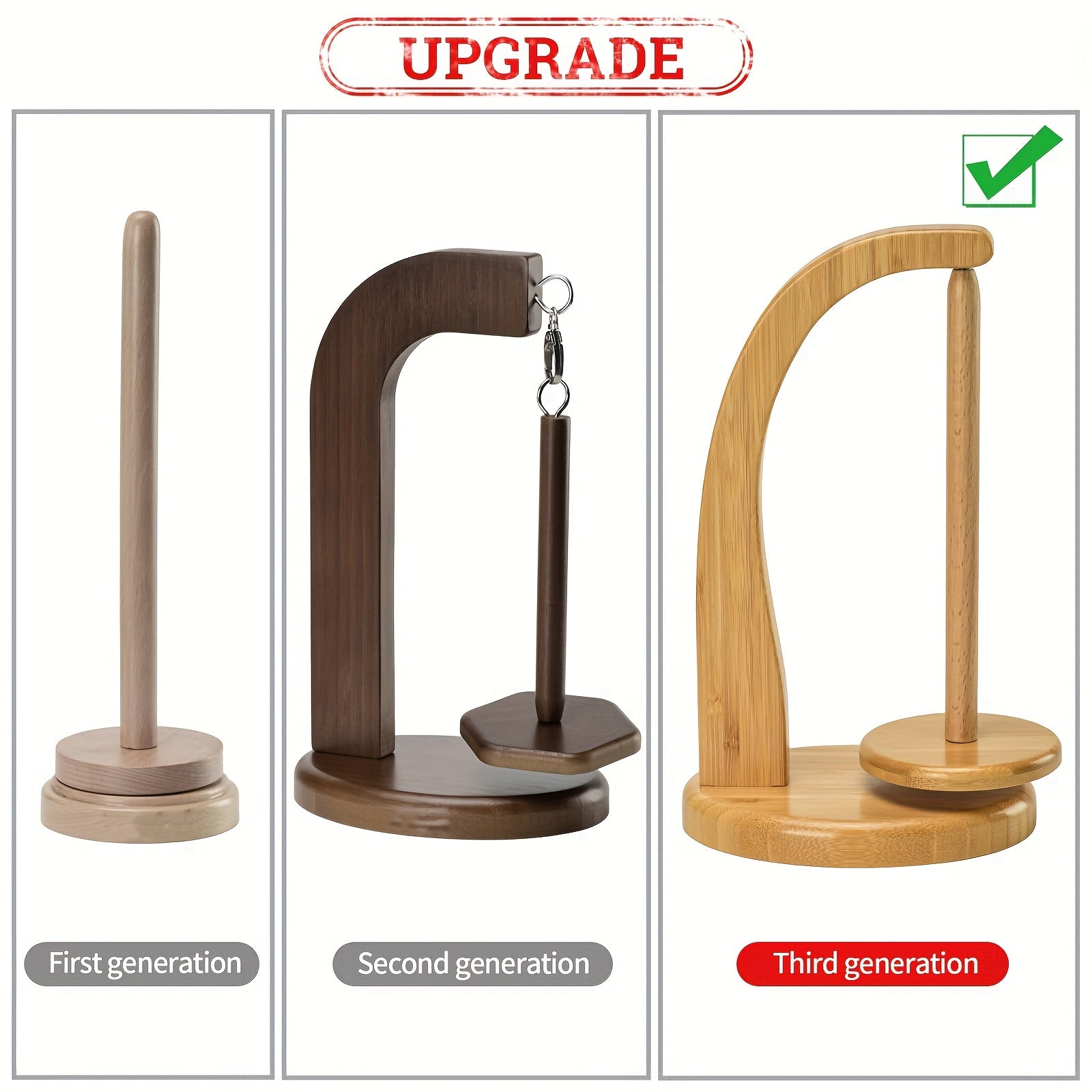 Bamboo Yarn Holder – Handy Storage for Knitting and Crochet Projects