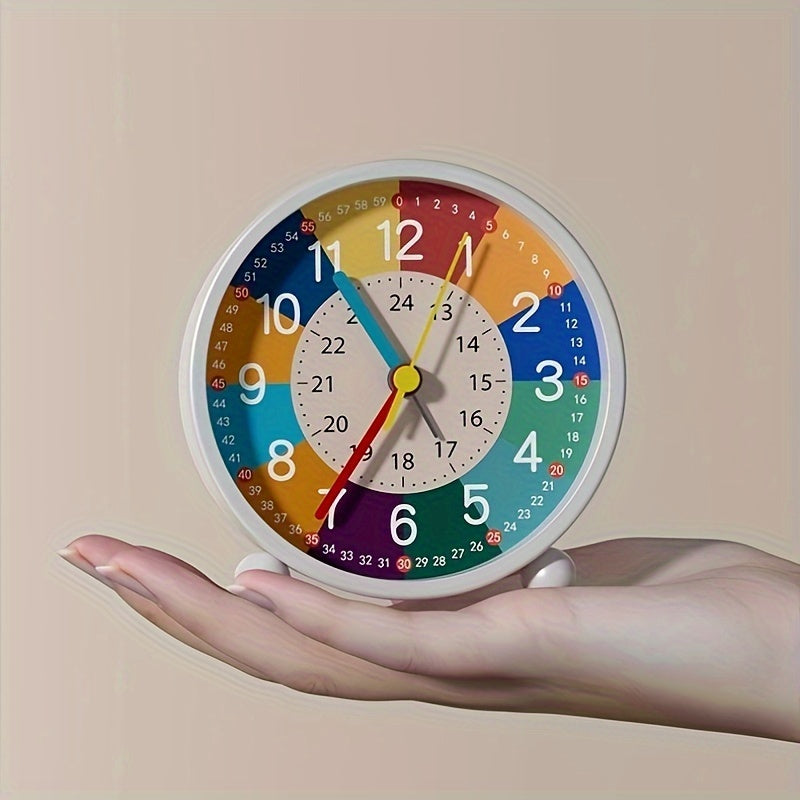 Educational Silent Alarm Clock – Colourful Clock for Students and Children