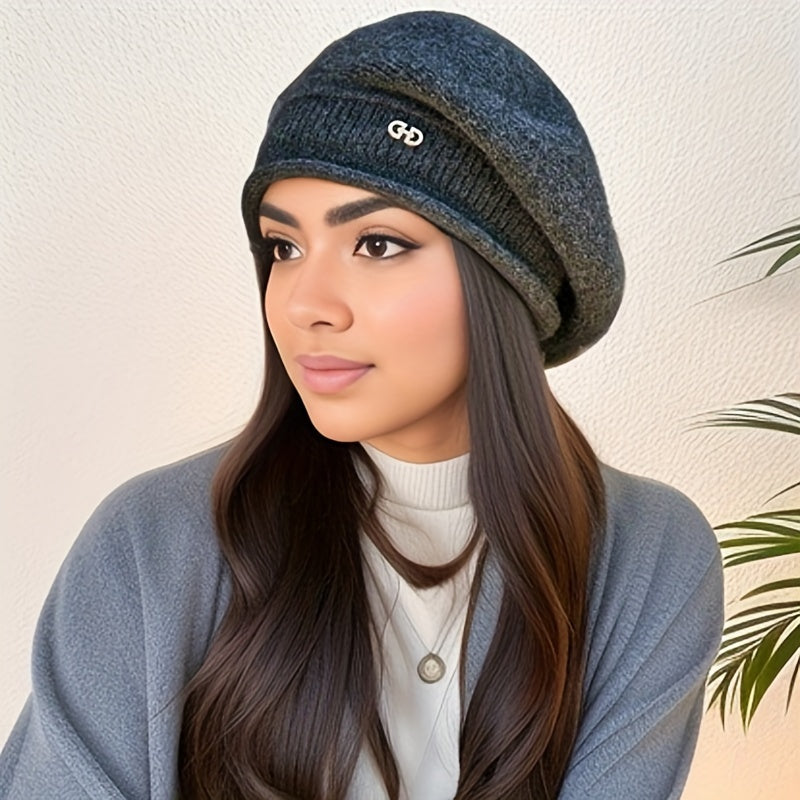 Chic Knitted Beret for Women - Elegance and Warmth for Winter