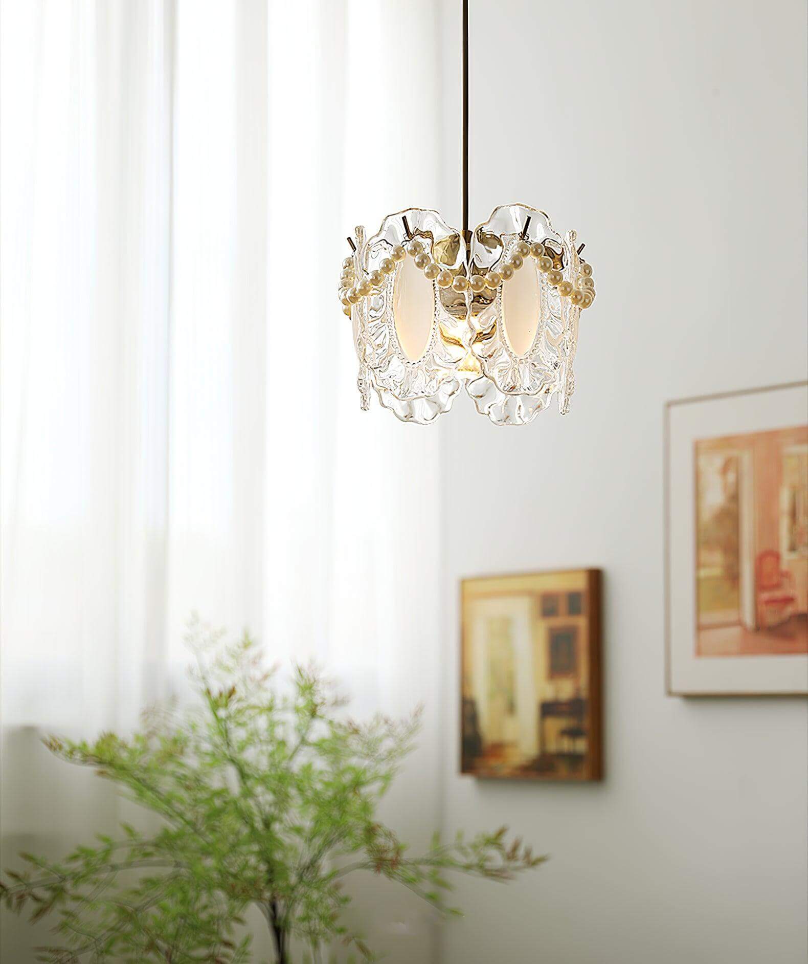 Flower Glass Pendant Lamp - Elegant Design