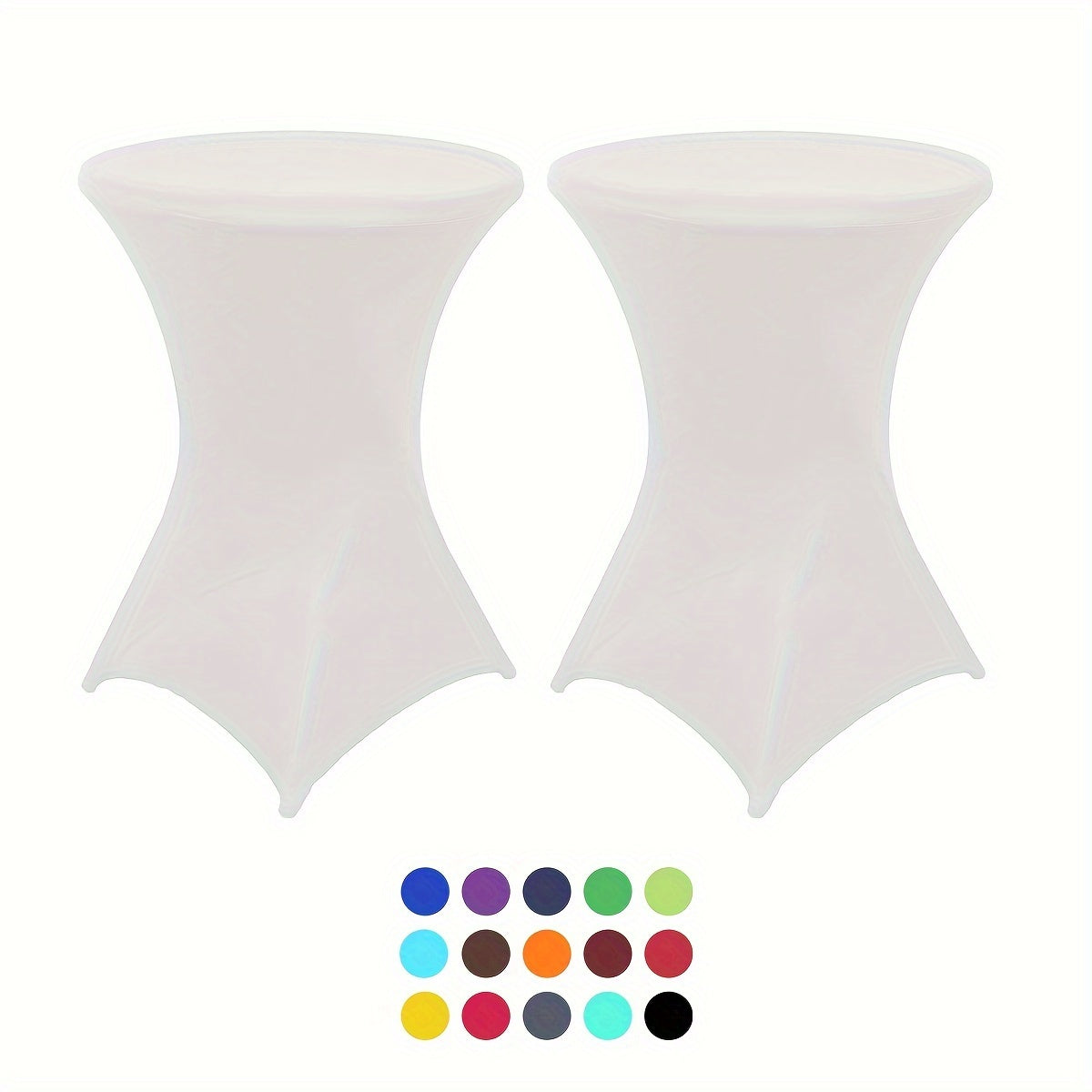 Stretchy Cocktail Table Covers - Solid Colour, Ideal for Parties and Events