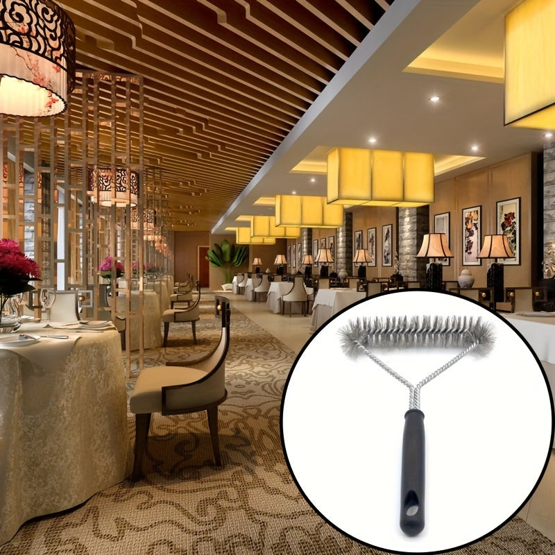 Y-Shaped BBQ Brush with Long Handle – Stainless Steel Cleaning Brush for Thorough Grill Cleaning