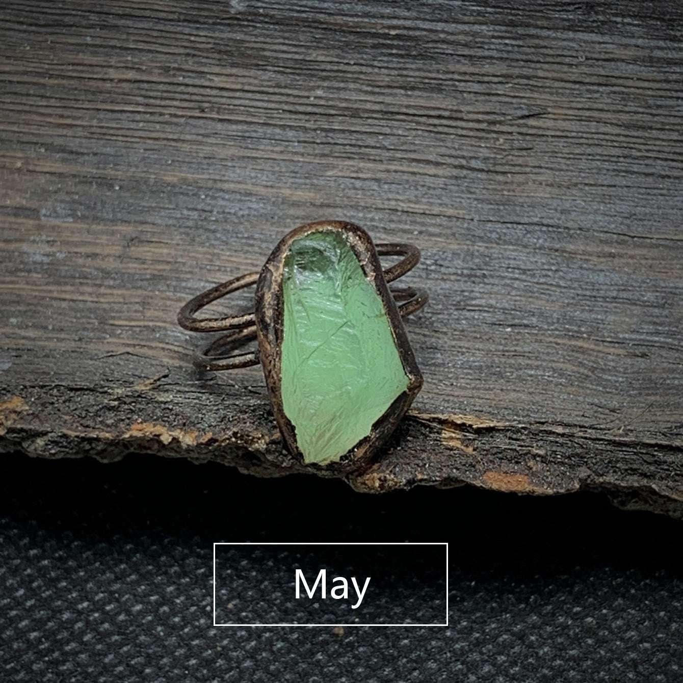 Natural Raw Stone Birth Ring – Selina