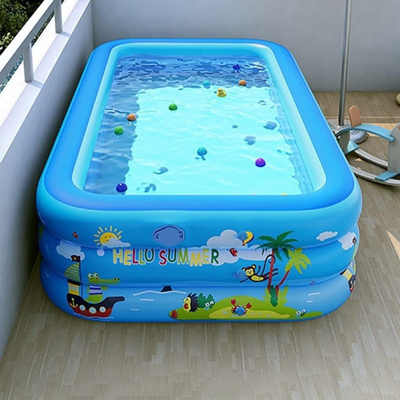 Ocean Splash Inflatable Children’s Pool – Thick PVC for Garden Fun