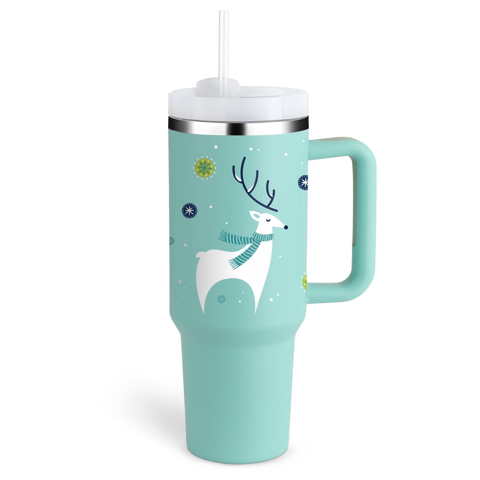 Insulating Mug with Handle and Straw - ChillMate