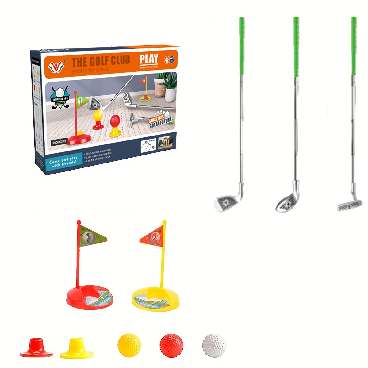 Children's Golf Set - Adjustable Clubs and Goals for Endless Fun