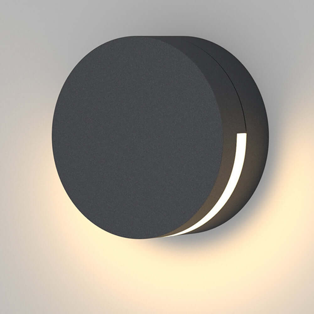 Modern Round Outdoor Wall Light - IP65 Waterproof