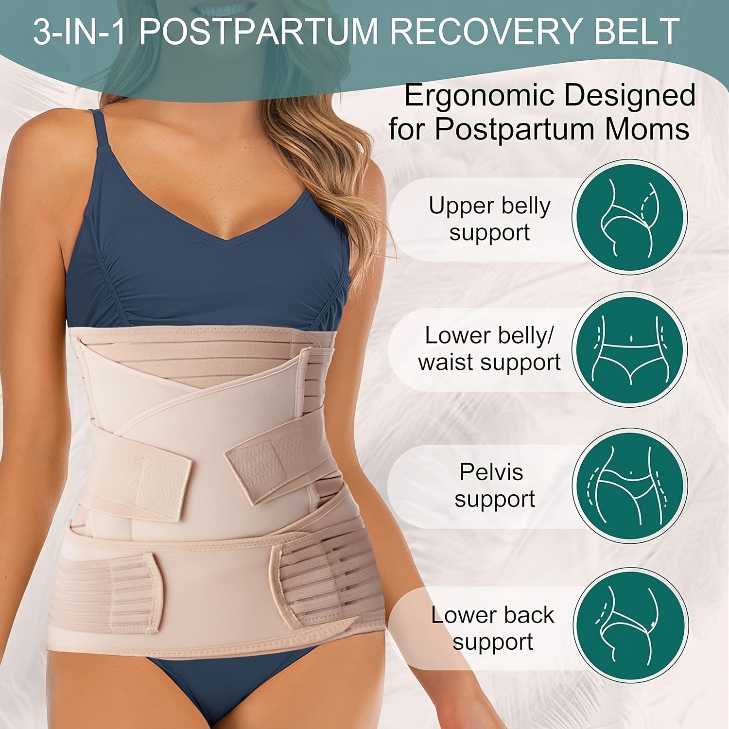 3-in-1 Postpartum Belly Band – Comfortable and Adjustable Support for Postnatal Recovery