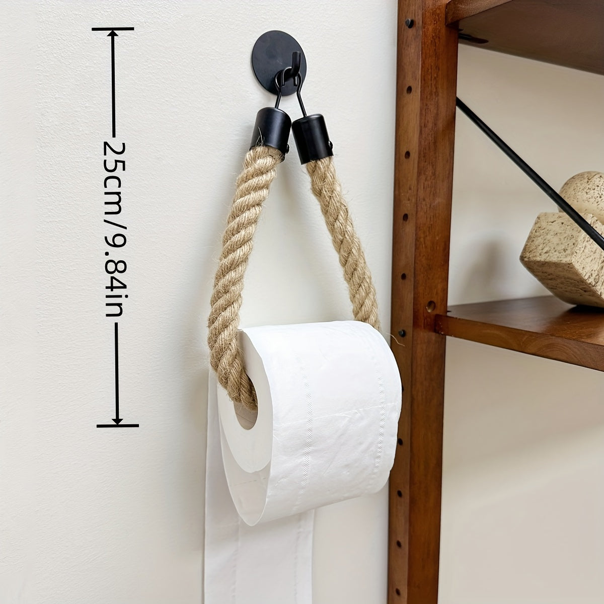Hemp Rope Toilet Roll Holder - For Stylish Bathrooms