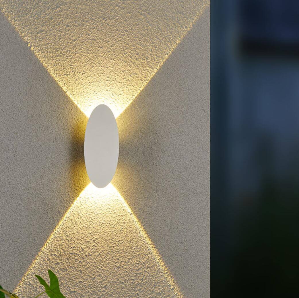 Modern Outdoor Wall Light - Oval & Rectangular Design