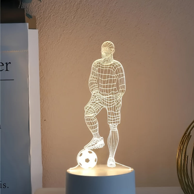 Footballer 3D Lamp – For a Sporty Atmosphere