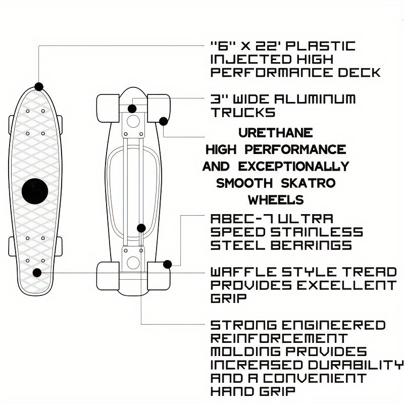 Mini Cruiser Skateboard - Compact, Stylish and Suitable for All Levels