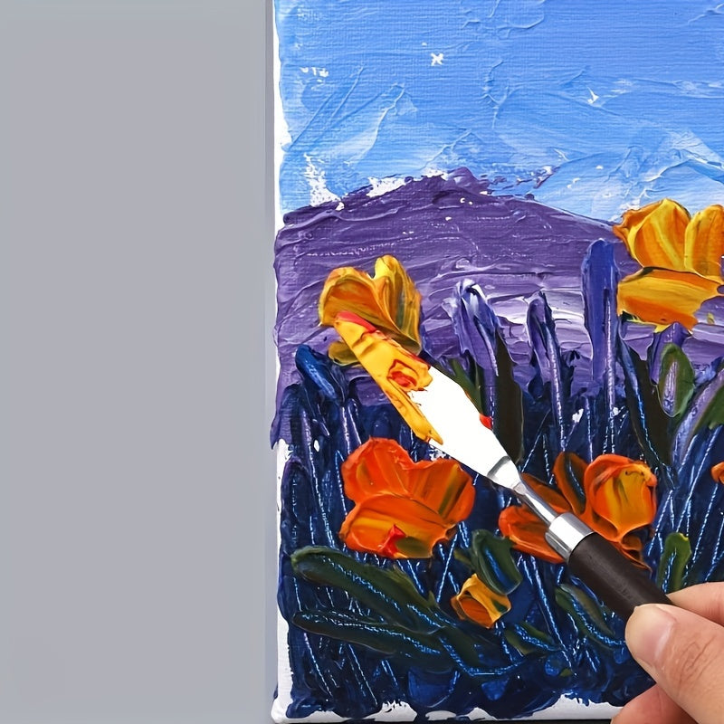 7-Piece Stainless Steel Palette Knife Set – For Painting and Colour Mixing