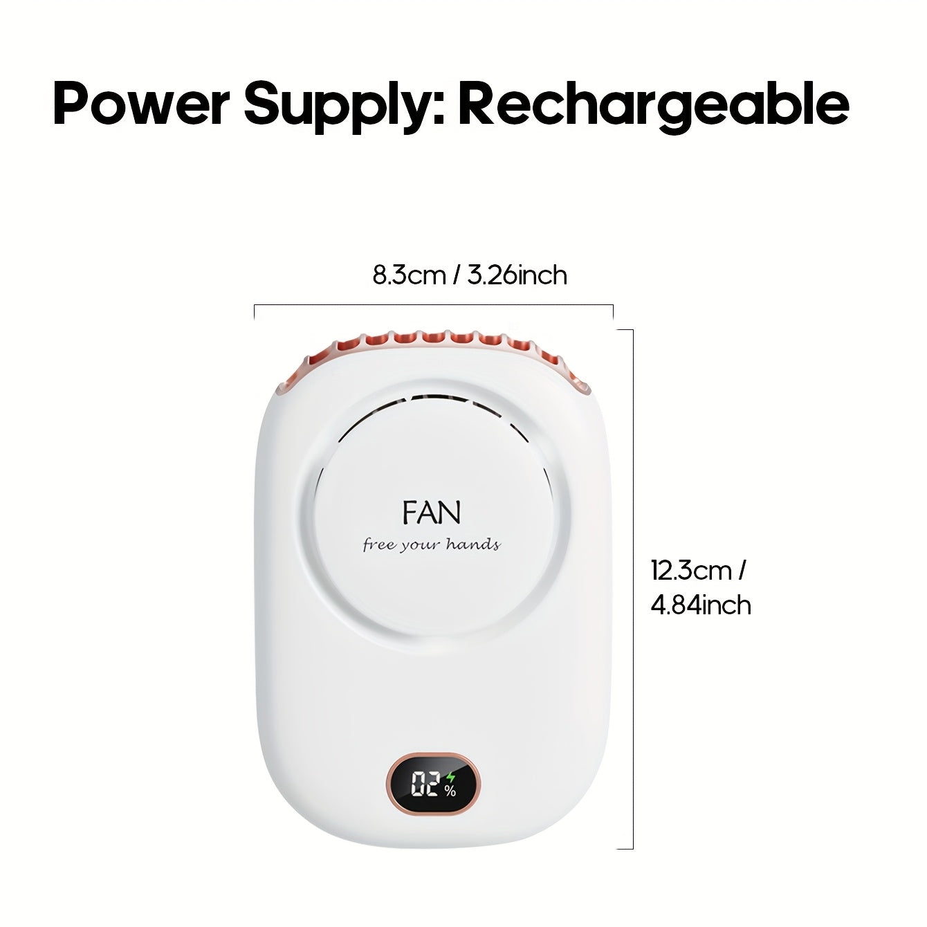 USB Rechargeable Mini Neck Fan – Lightweight with Adjustable Speeds