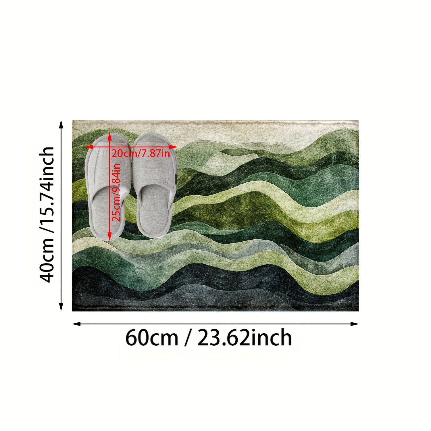 Geometric Wave Bath Mat – Perfect for Bathroom or Entrance