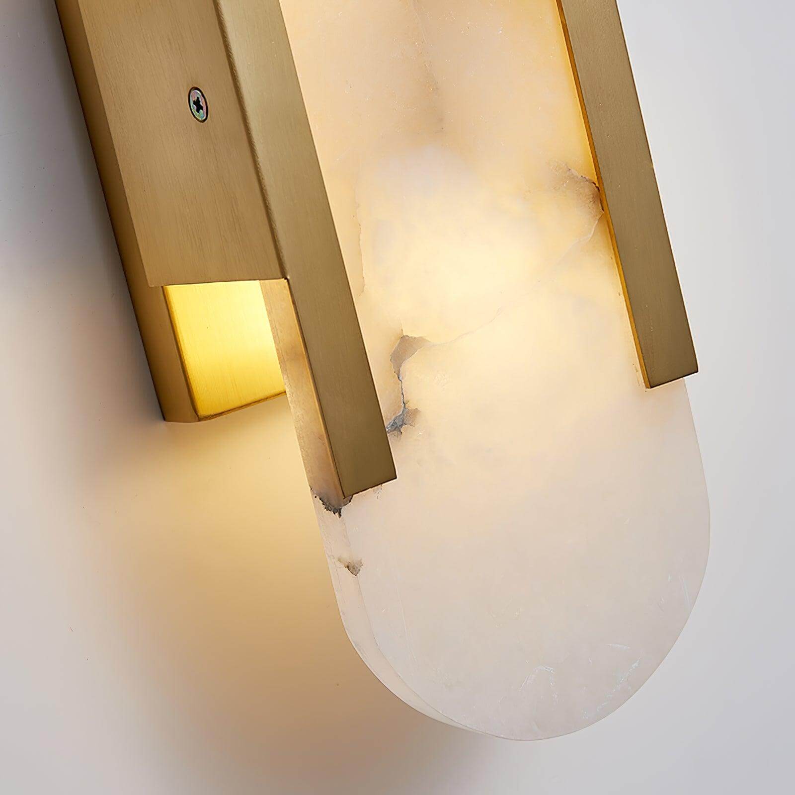 Modern Wall Lamp - Alabaster & Metal