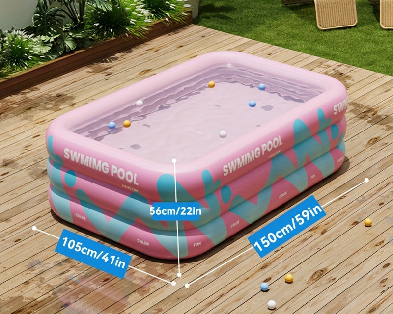 Joyful Inflatable Pool for the Garden – Durable PVC, Perfect for Summer Parties and Family Fun