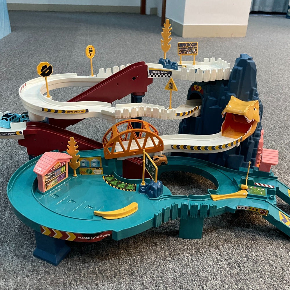 DinoRace Adventure Playset - Exciting Race Track with Dinosaurs and Vehicles for Children