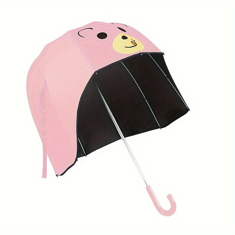 Cute Bear Umbrella for Children – Manual Opening with Sun and Rain Protection