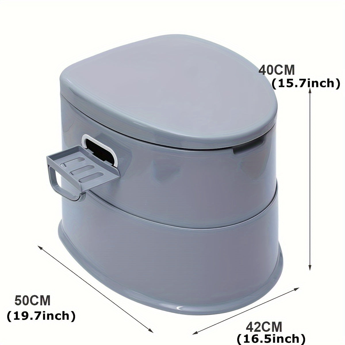 Portable Grey PVC Toilet - Comfortable and Convenient for Camping and Emergency Use