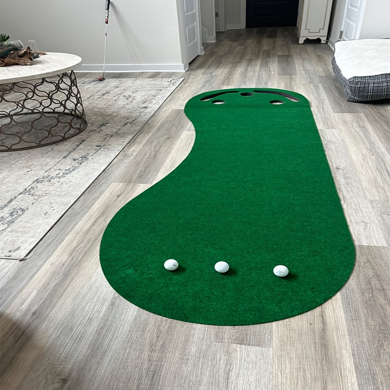 Portable Golf Putting Mat 91×274 cm | Indoor & Outdoor Putting Mat | Dual-Colour Design with Felt Texture