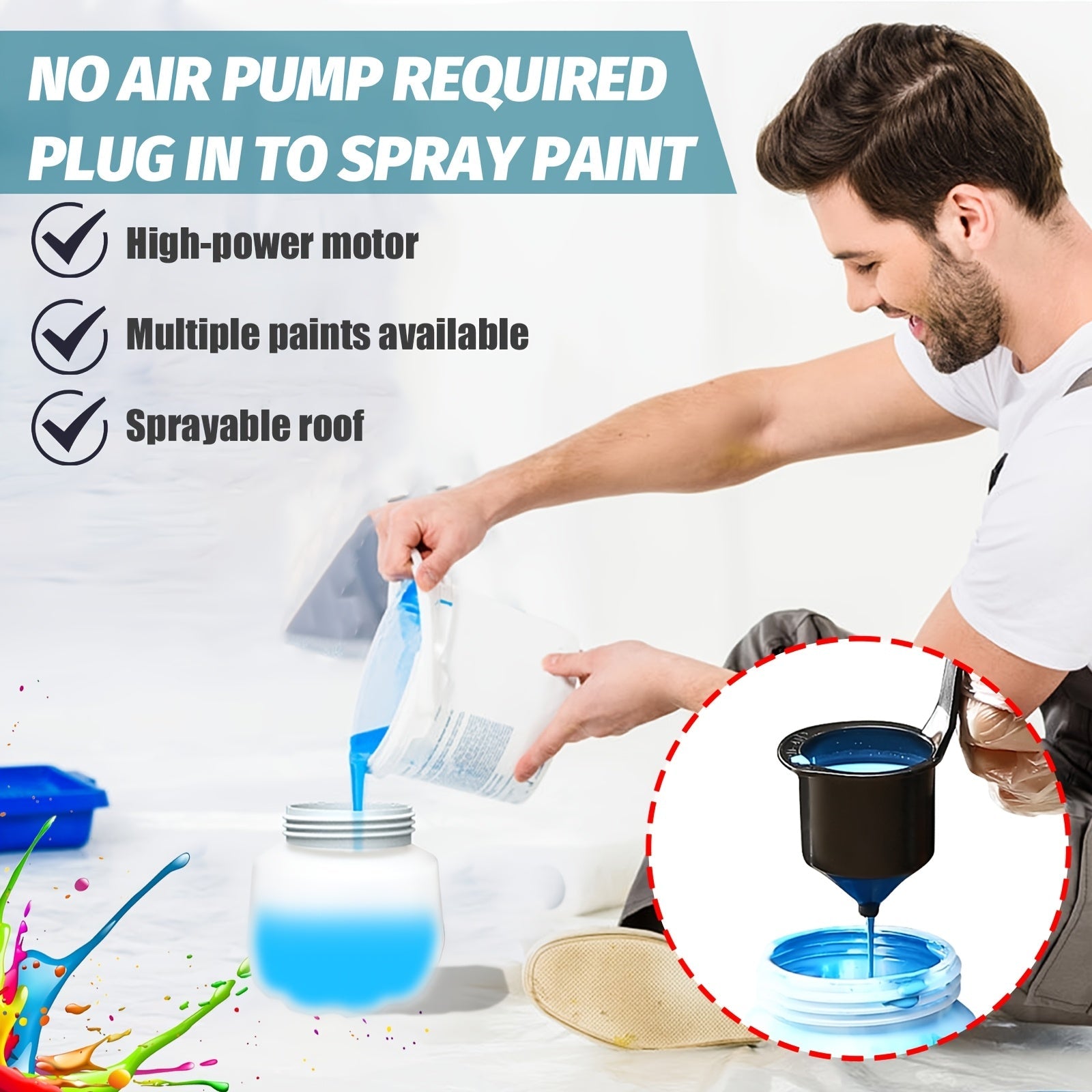 ProSpray Paint Sprayer – Wireless with 2 Batteries and 1000ml Removable Tank