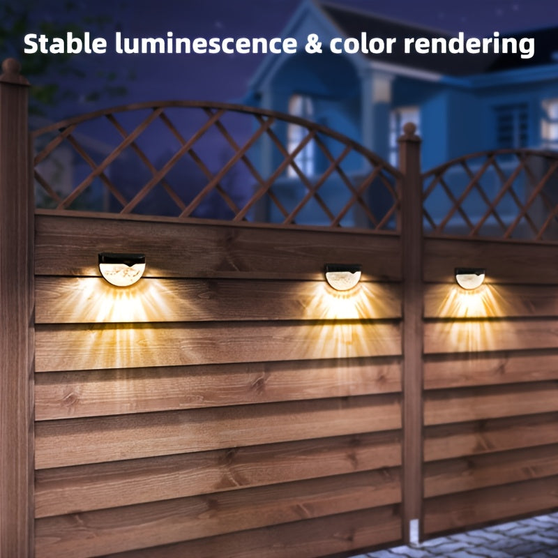 SolarGlow Half-Round LED Fence Lighting – Elegant and Durable