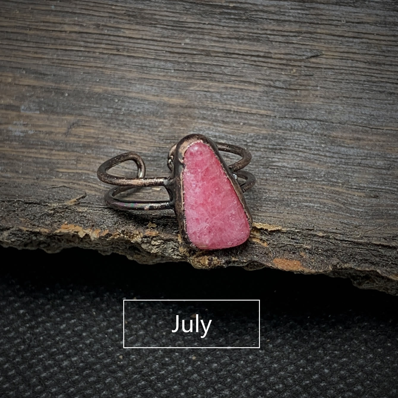 Natural Raw Stone Birth Ring – Selina