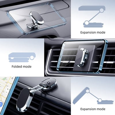 CarPhone Stand - Strong Magnetic Phone Holder, Small, Compact and Hassle-Free for Mobile Navigation