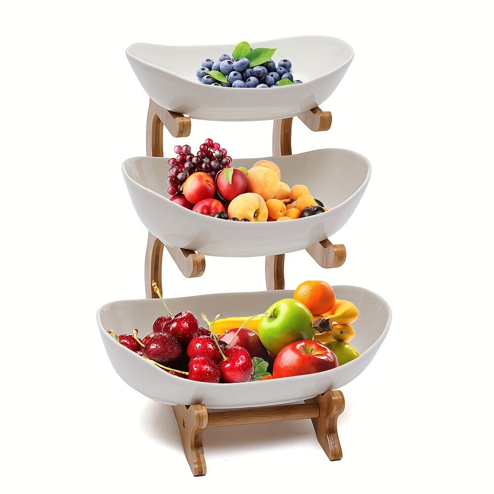 NatureStack 3-Tier Fruit Basket – Spacious and Functional