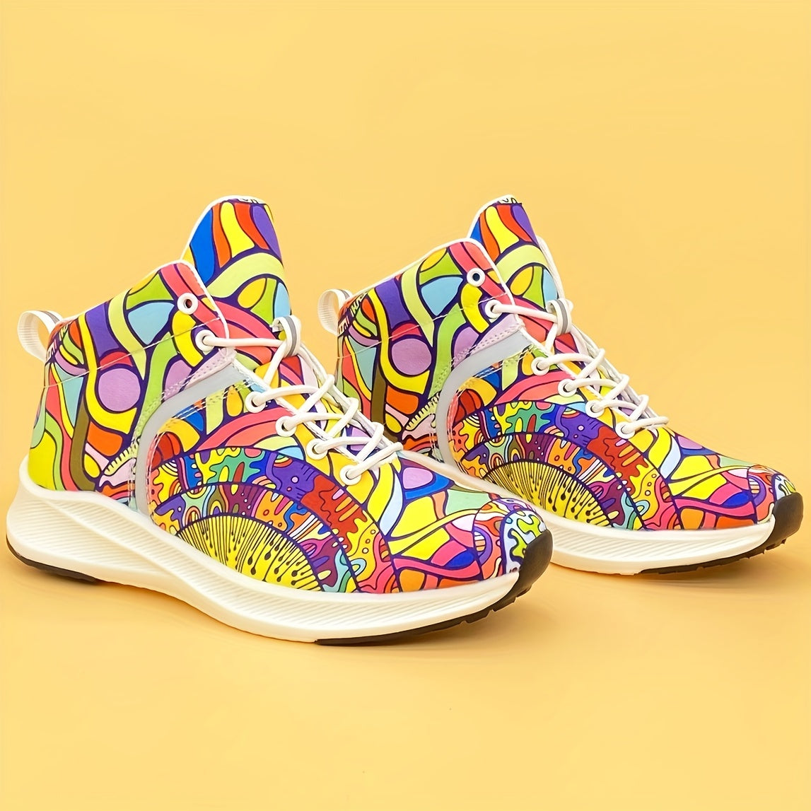 Ladies' Colourful Sneakers – Non-Slip All-Season Shoes