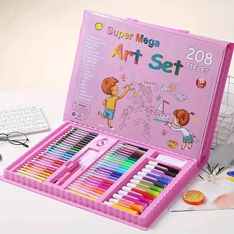 Complete 208-Piece Art Set – Professional Quality for Young Creators