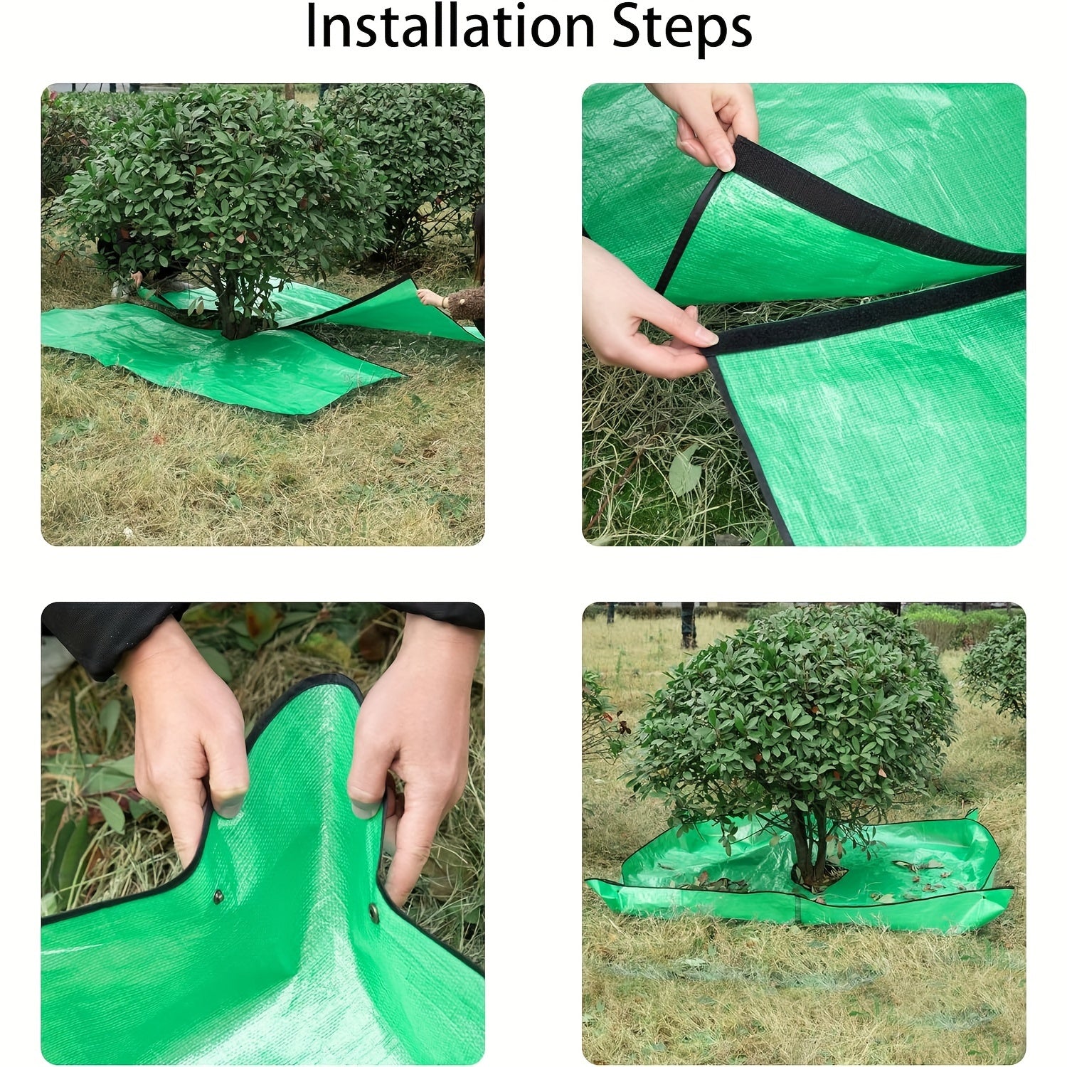 Large Garden Tarp with Tree Cut-Out – Waterproof, Reusable, and Perfect for Pruning