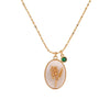 Birthstone and Birth Flower Necklace – Aurora