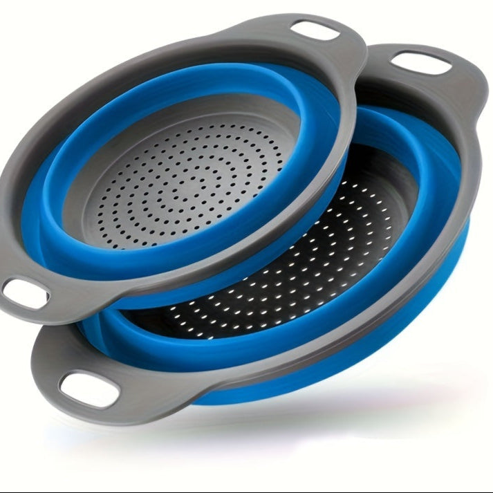 Collapsible Silicone Colander Set – Perfect for Pasta, Vegetables and Fruit