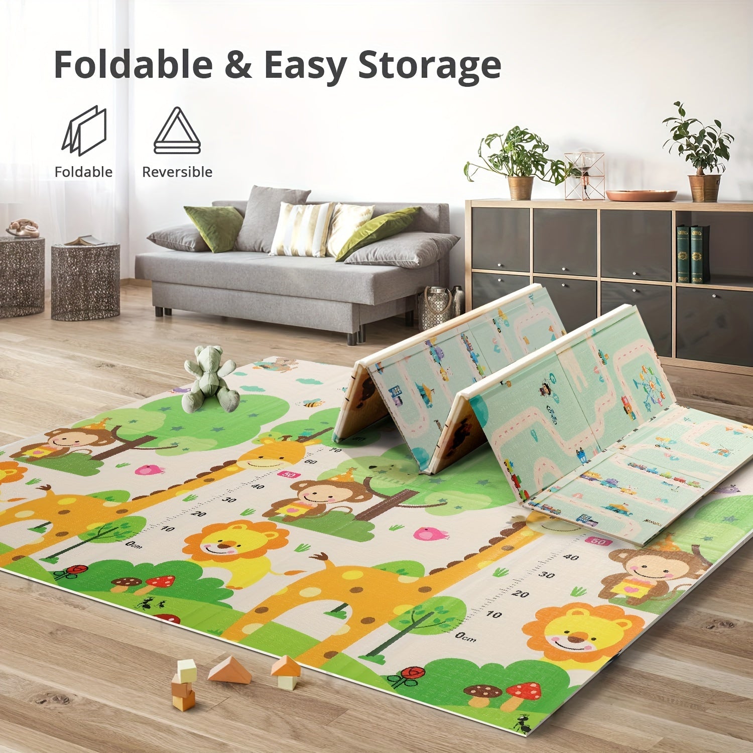 Educational Play Mat – Learn and Grow with Animals and Nature