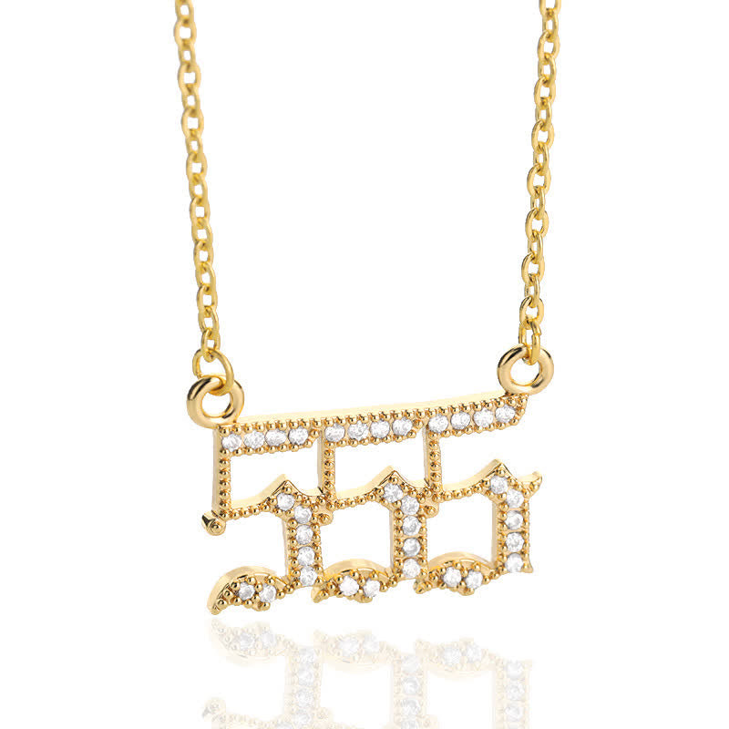 Zirconia Angel Numbers Necklace – Seraphina