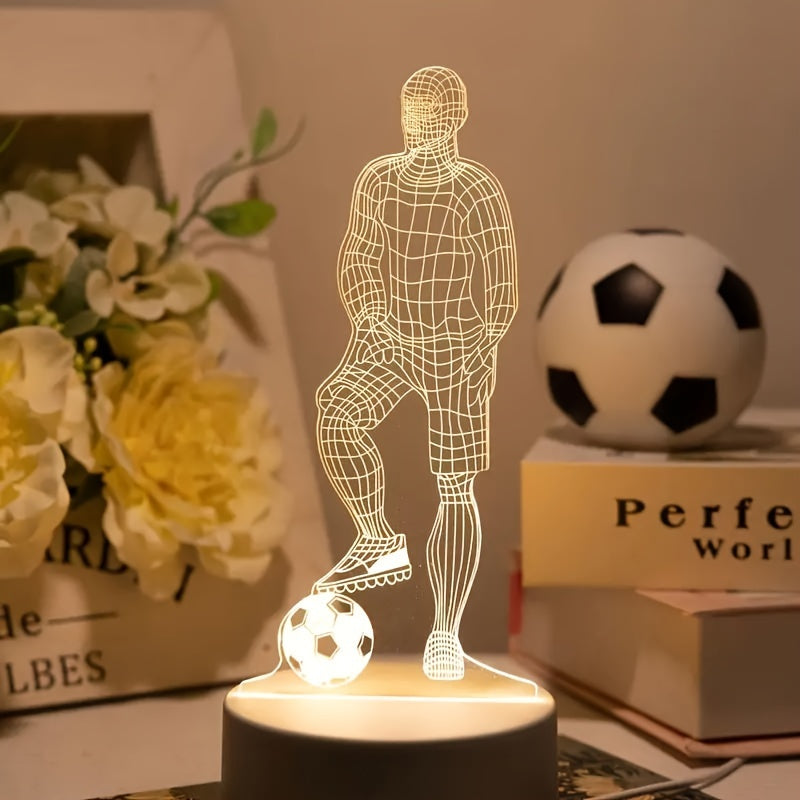 Footballer 3D Lamp – For a Sporty Atmosphere