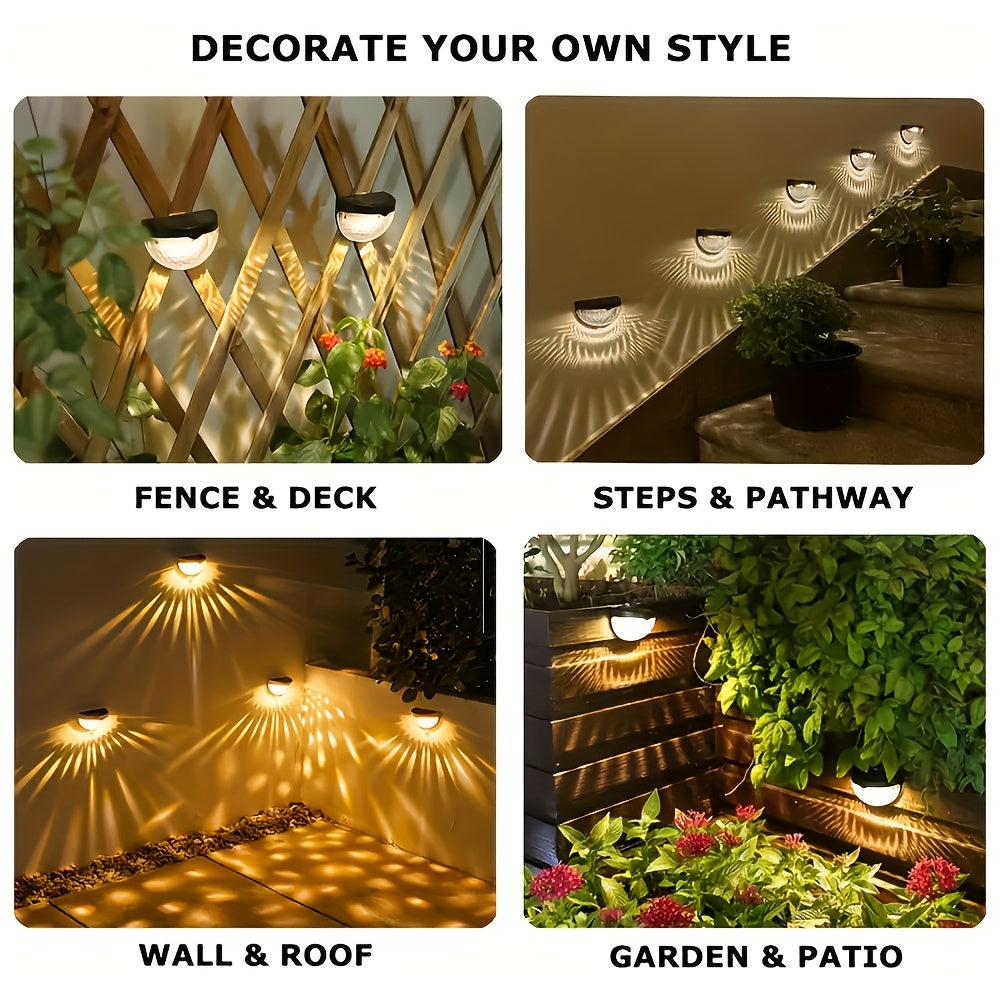 SolarGlow Half-Round LED Fence Lighting – Elegant and Durable