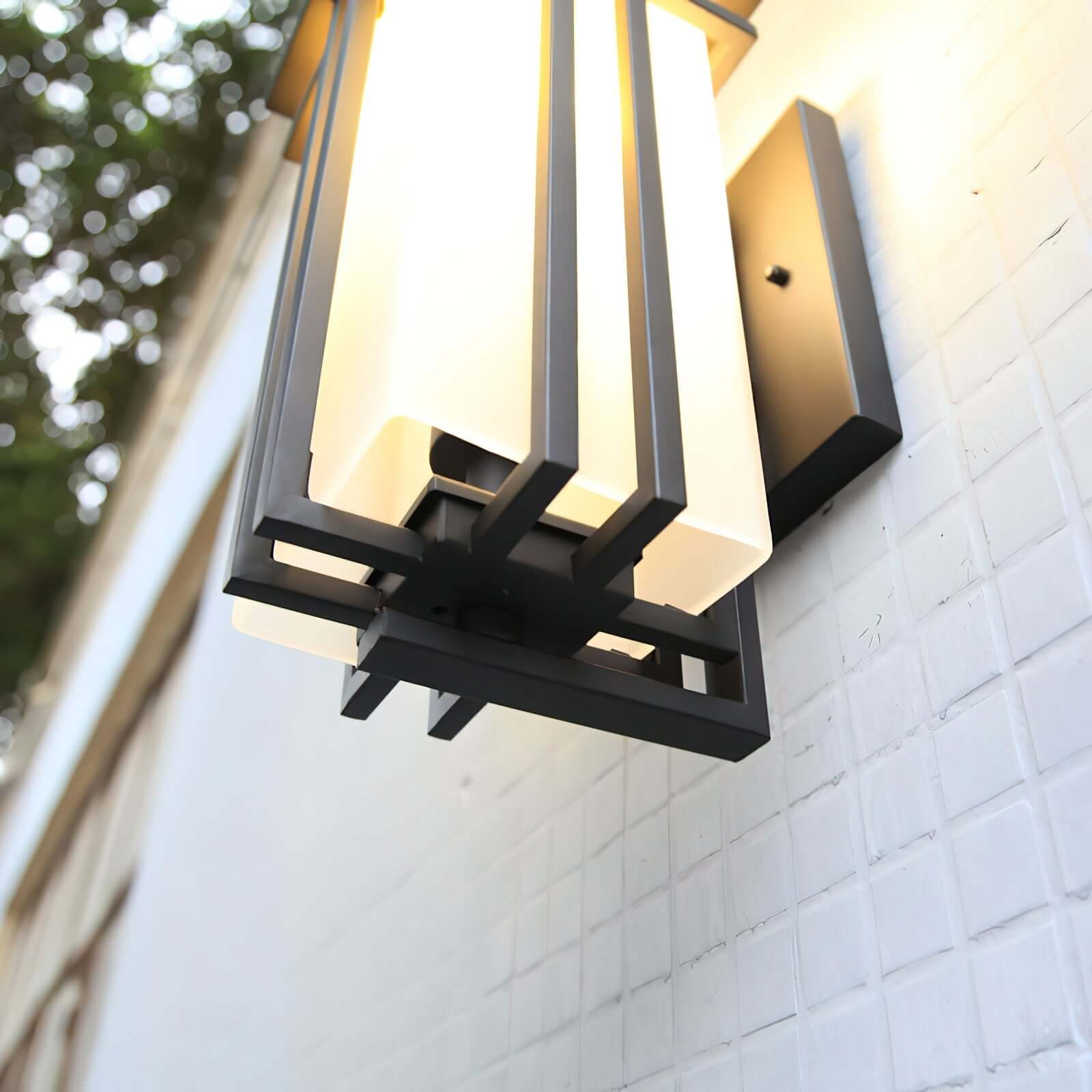 Outdoor Wall Lamp - Iron & Glass