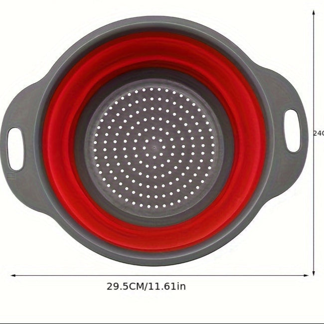 Collapsible Silicone Colander Set – Perfect for Pasta, Vegetables and Fruit