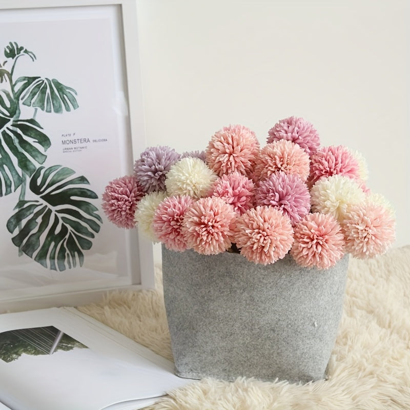 Set of 5 Artificial Chrysanthemum Flowers – Realistic Arrangements for Weddings and Home Decoration
