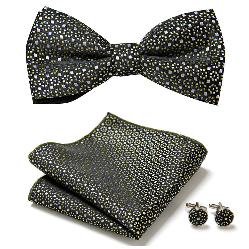 Three-Piece Set with Stylish Bow Ties