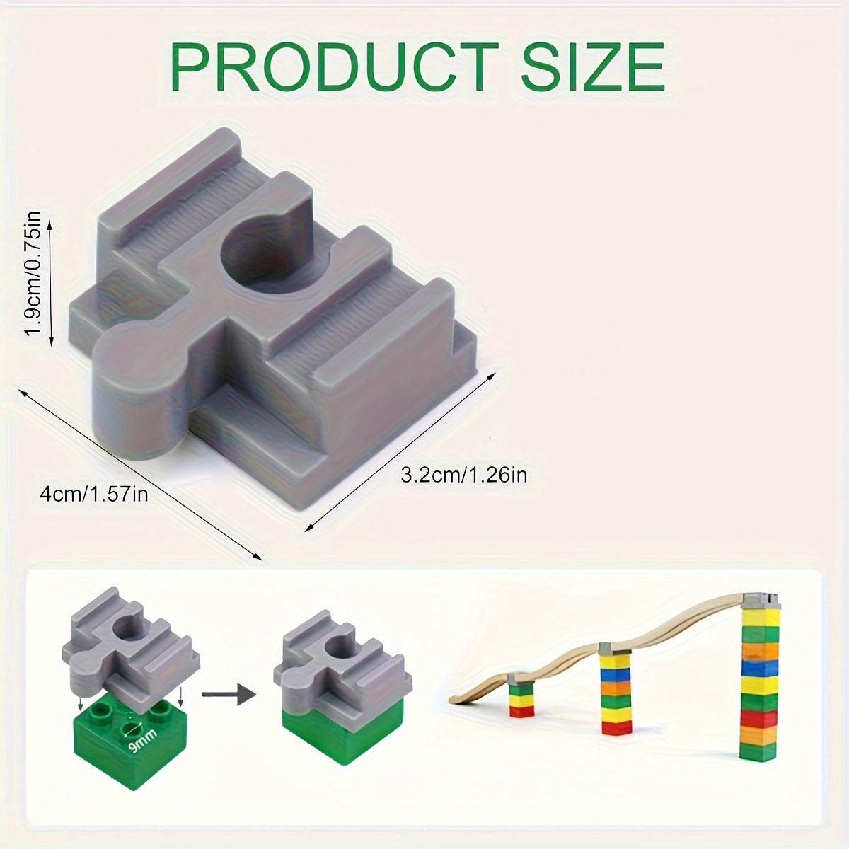 Set of 7-14 Colourful Wooden Track Adapters – Adjustable Connectors for Modelling