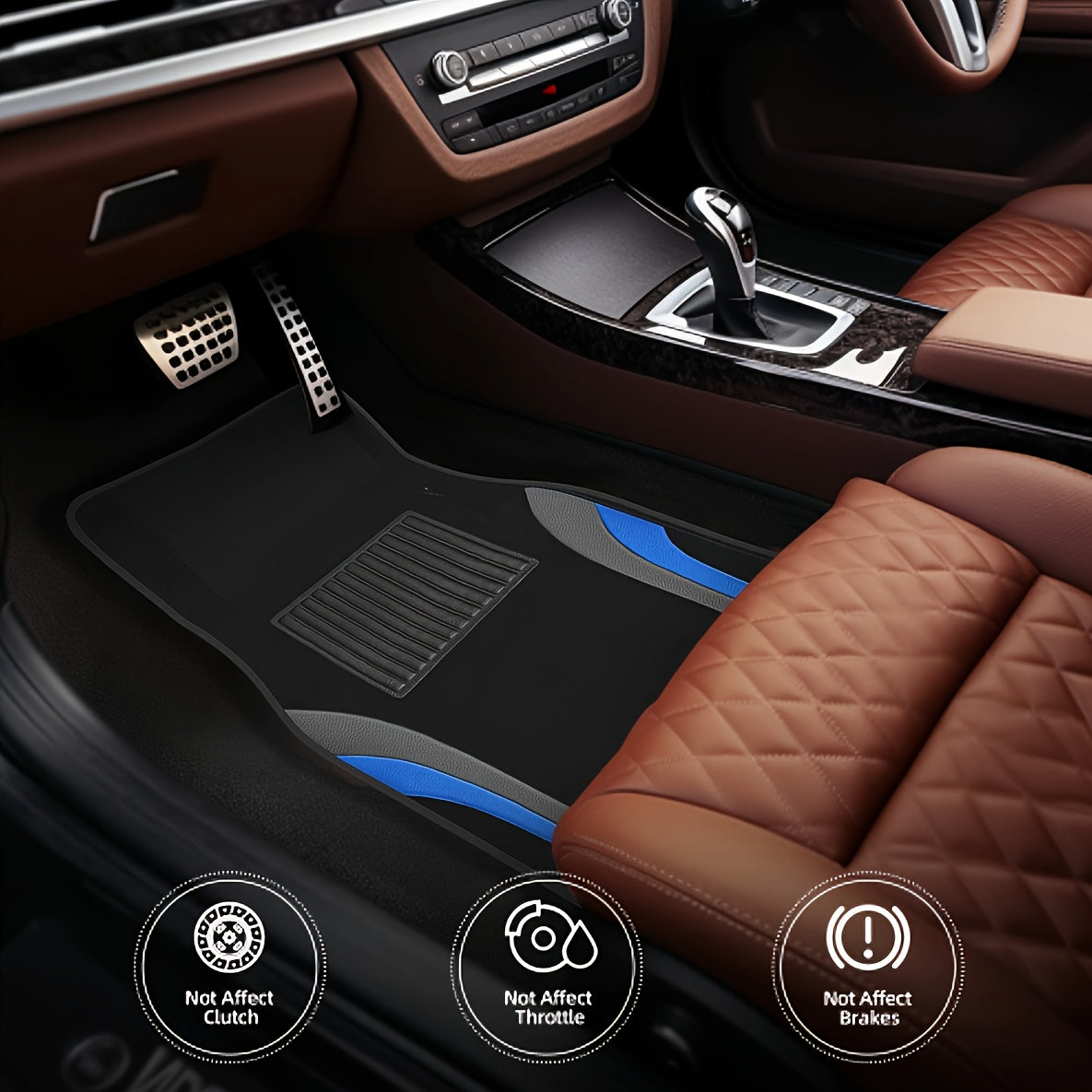 Modern Blue-Grey Car Mats – Durable and Stylish for Any Vehicle