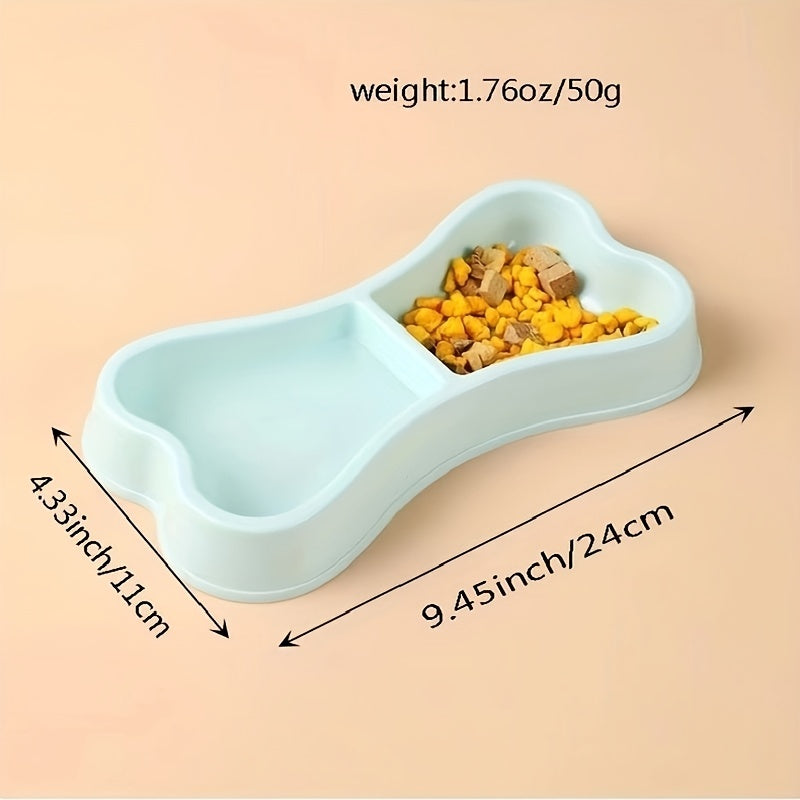 Macaron Bone-Shaped Double Dog Bowl – Practical and Stylish Dining for Your Dog