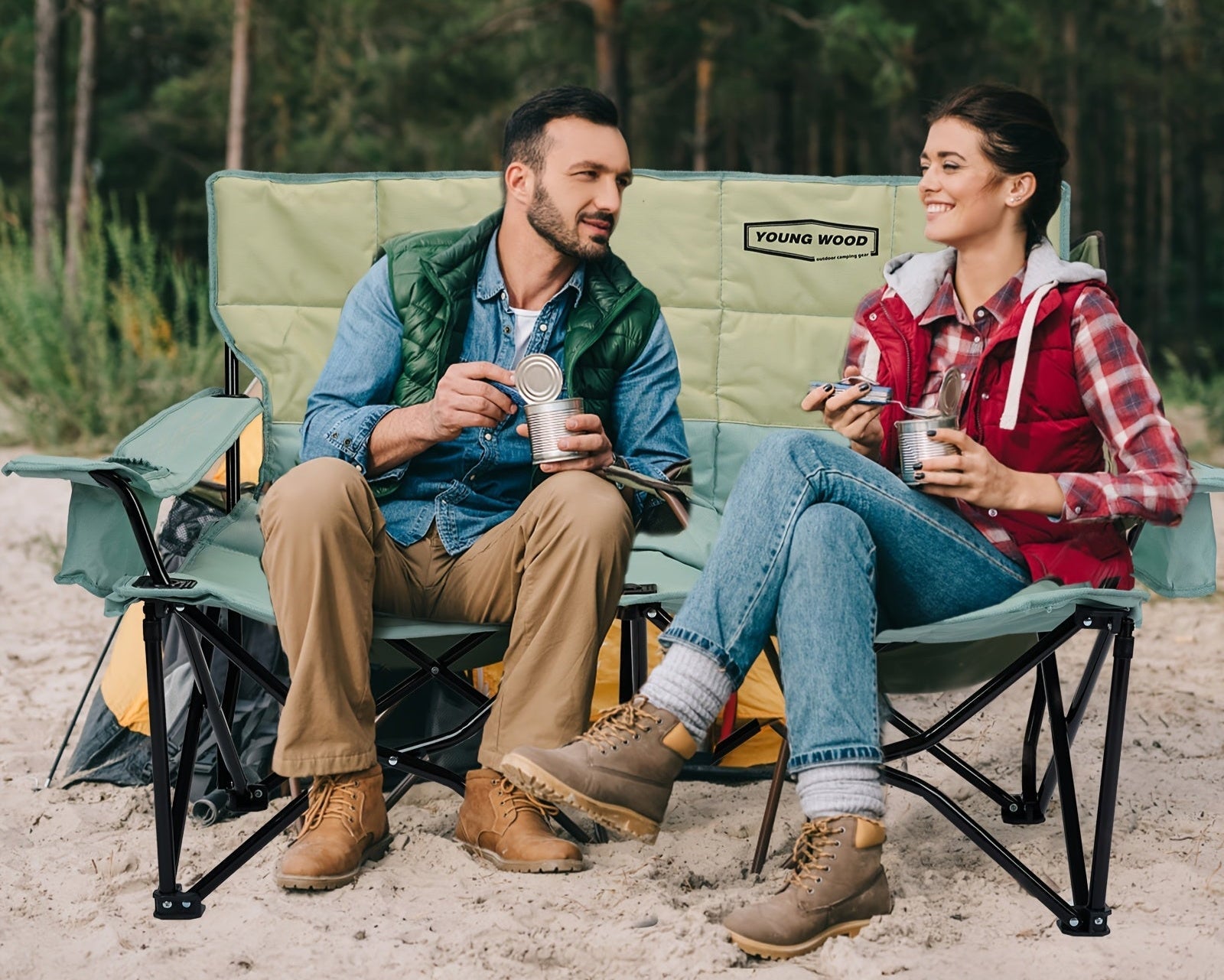 CampEase Loveseat Camping Chair – Luxury Seating Comfort for Two