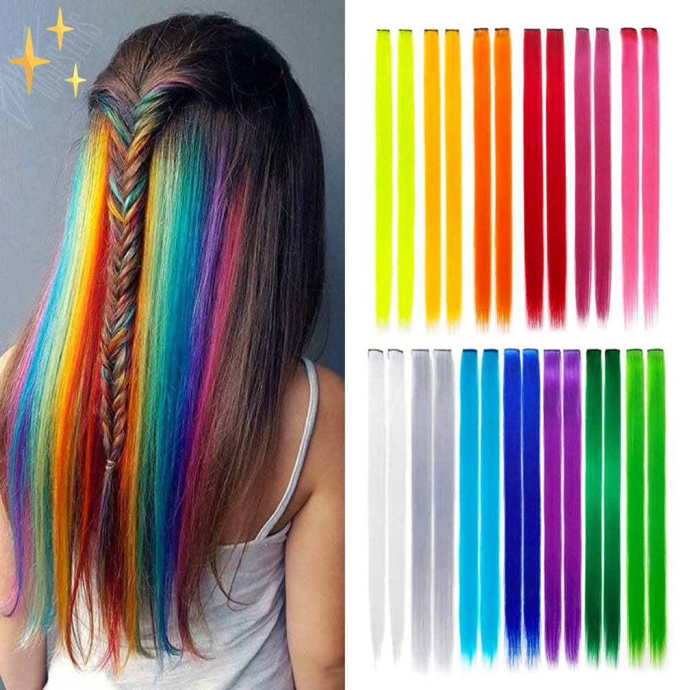 Clip-in Rainbow Hair Extensions – Ruby