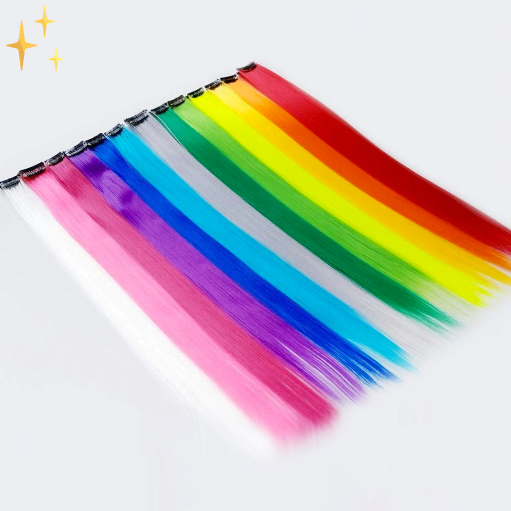 Clip-in Rainbow Hair Extensions – Ruby