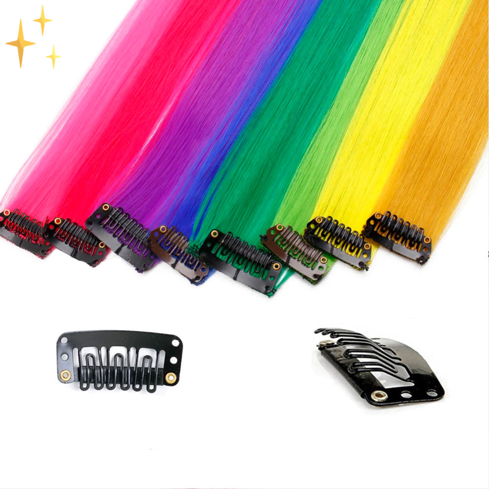 Clip-in Rainbow Hair Extensions – Ruby